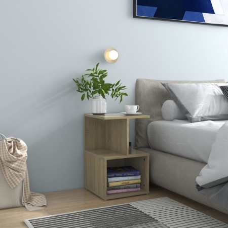 Noptiere, 2 buc., stejar sonoma, 35x35x55 cm, lemn prelucrat
