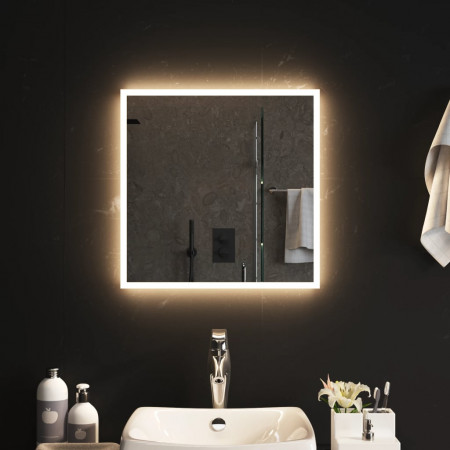 Oglindă de baie cu LED, 50x50 cm