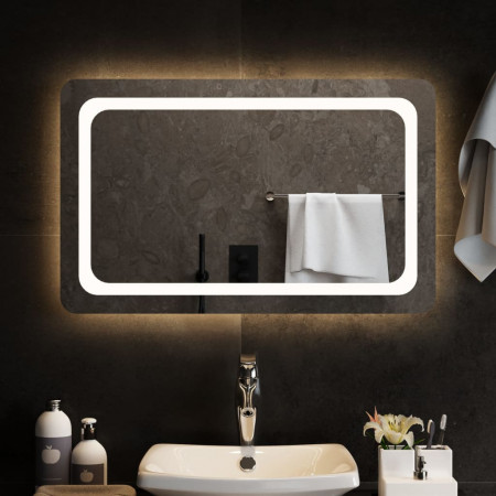Oglindă de baie cu LED, 80x50 cm