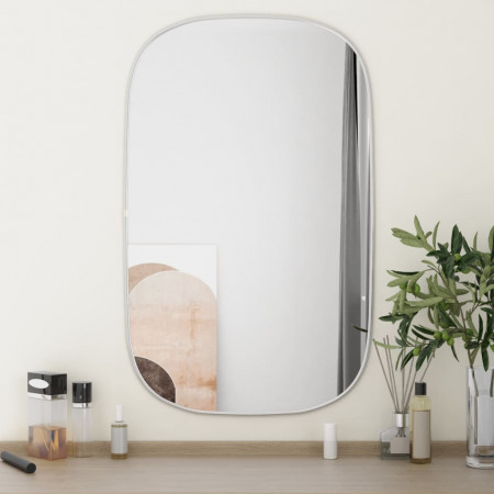 Oglindă de perete, argintiu, 80x50 cm - Img 1