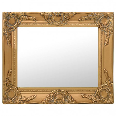 Oglindă de perete în stil baroc, auriu, 50 x 40 cm
