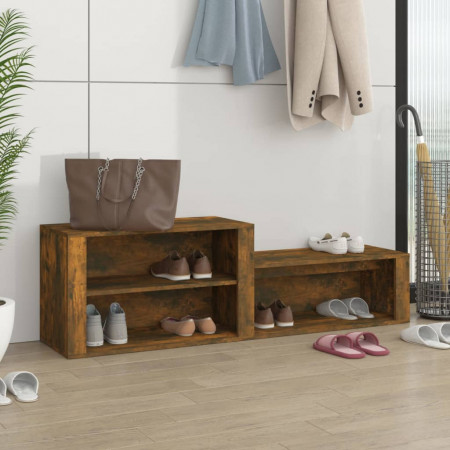 Pantofar, stejar fumuriu, 150x35x45 cm, lemn prelucrat