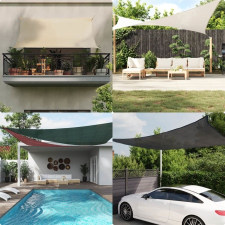 Pânză parasolar, bej, 2,5x3 m, HDPE, 160 g/m²