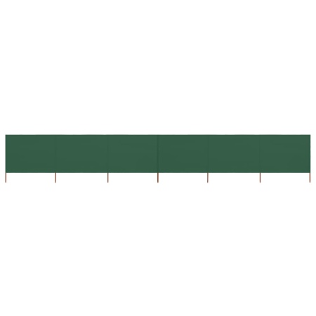 Paravan anti-vânt cu 6 panouri, verde, 800 x 120 cm, textil