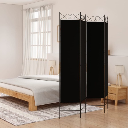 Paravan de cameră cu 3 panouri, 160x200 cm, textil