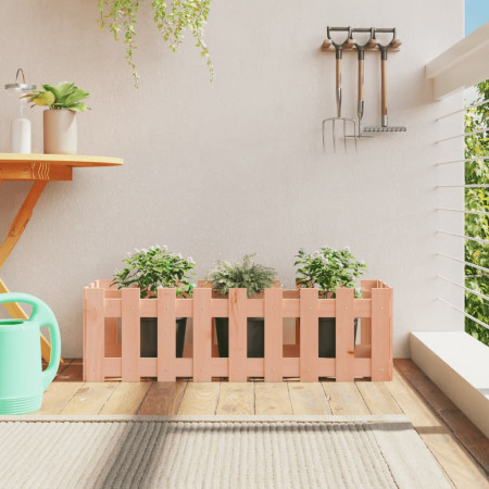 Pat înălțat grădină cu design gard 100x30x30 cm lemn douglas