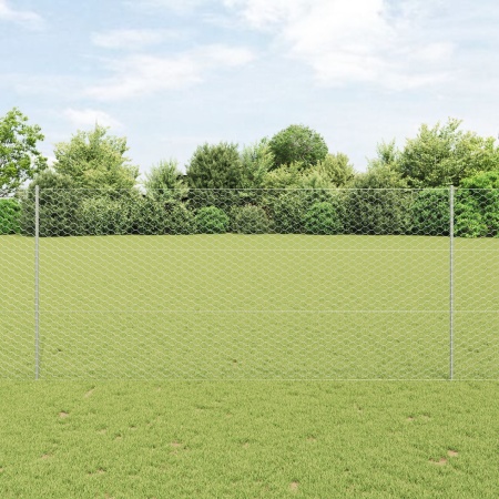 Pereți de gard 10 buc U-Channel 140 cm Oțel Galvanizat, Gard Hexagonal 1.4x10 m Oțel Galvanizat