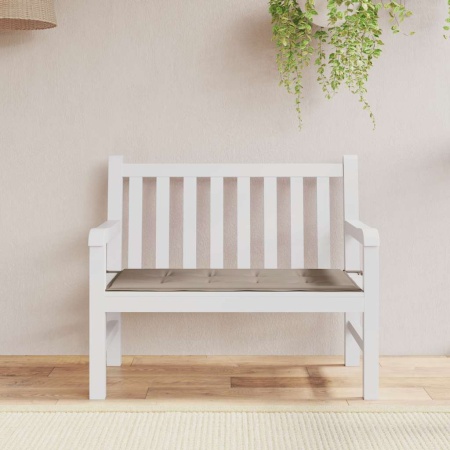 Pernă de bancă de grădină gri taupe, 120x50x4 cm, textil oxford