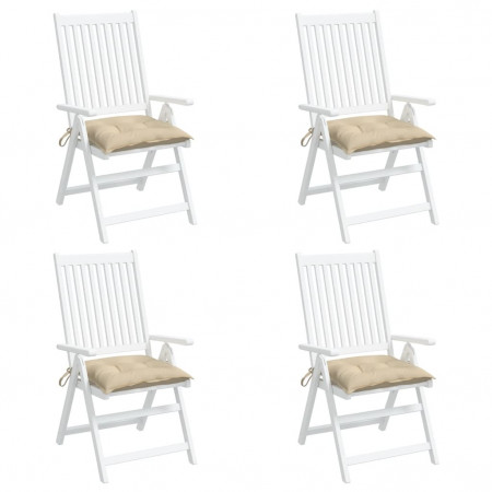 Perne de scaun, 4 buc., bej, 50x50x7 cm, textil oxford