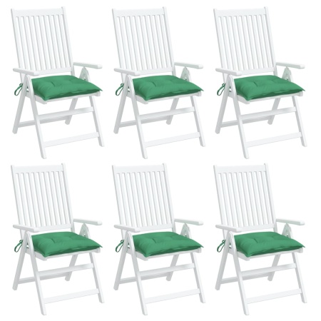 Perne de scaun, 6 buc., verde, 50x50x7 cm, textil oxford