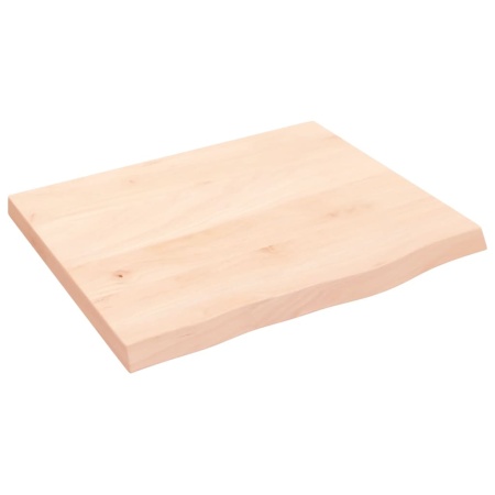 Poliță de perete, 60x50x(2-4) cm, lemn masiv de stejar netratat