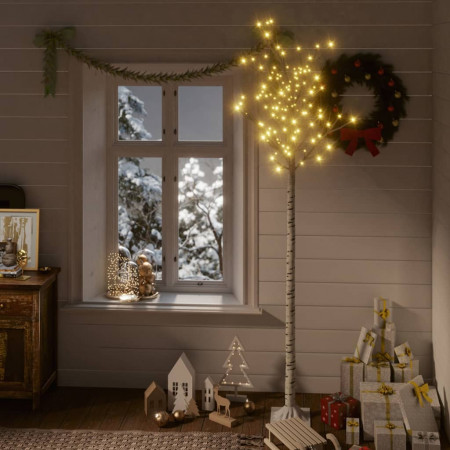 Pom Crăciun 200 LED-uri alb cald 2,2 m salcie interior/exterior