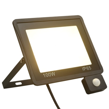 Proiector LED cu senzor, 100 W, alb cald