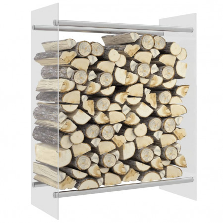 Rastel lemne de foc transparent 80x35x100 cm sticlă securizată