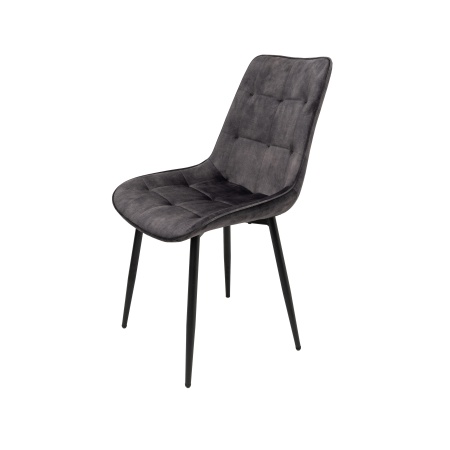 Scaun living HT1, stofa, gri inchis