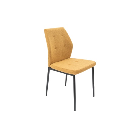 Scaun living, tapitat cu stofa, s-213, Ocru