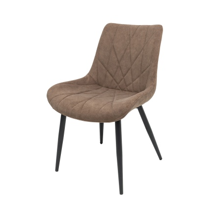 Scaun ML-1, tapitat stofa, maro