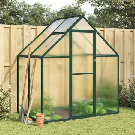 Sere cu cadru de bază, verde, 169x114x195 cm, aluminiu