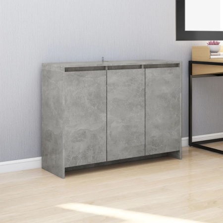 Servantă, gri beton, 102x33x75 cm, lemn prelucrat