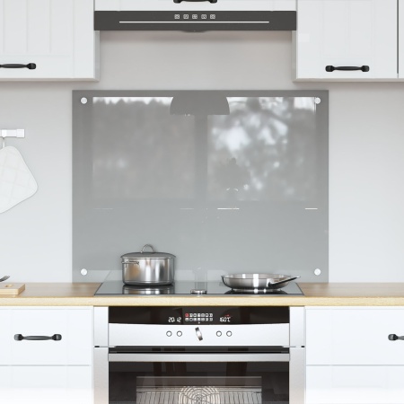 Splashback pentru bucătărie Gri deschis 80x60x0,6 cm din Sticlă securizată