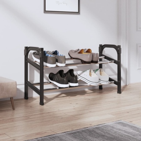Suport pentru pantofi extensibil cu 2 rafturi, 119x24x37 cm
