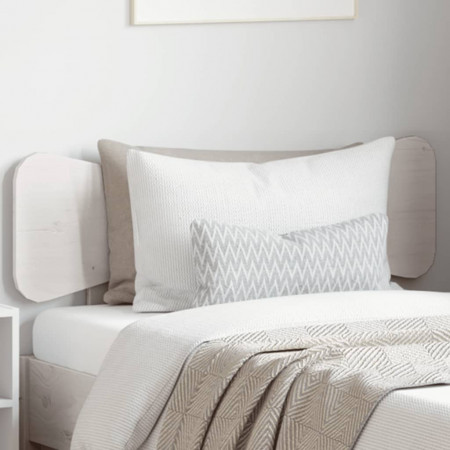 Tăblie de pat, alb, 100 cm, lemn masiv de pin