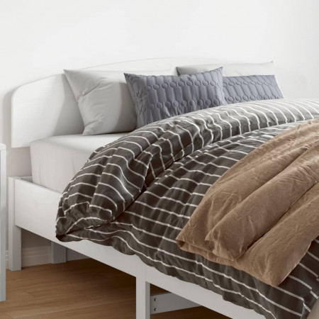 Tăblie de pat, alb, 150 cm, lemn masiv de pin