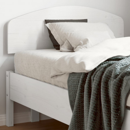 Tăblie de pat, alb, 90 cm, lemn masiv de pin