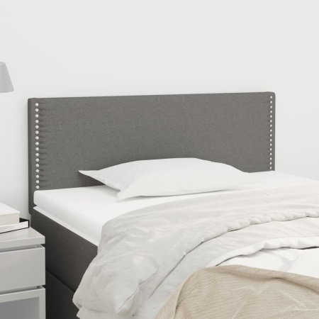 Tăblie de pat, gri închis, 80x5x78/88 cm, textil
