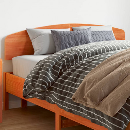 Tăblie de pat, maro ceruit, 140 cm, lemn masiv de pin