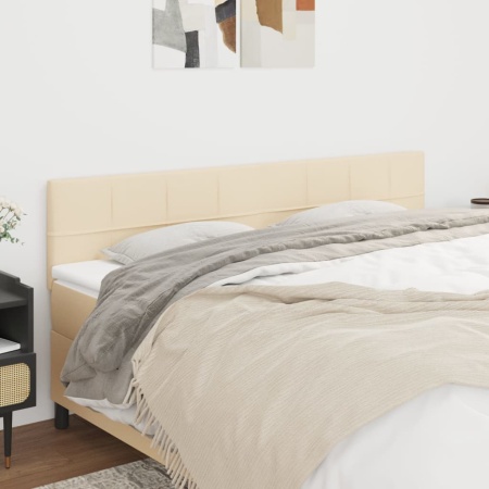Tăblii de pat, 2 buc, crem, 100x5x78/88 cm, textil