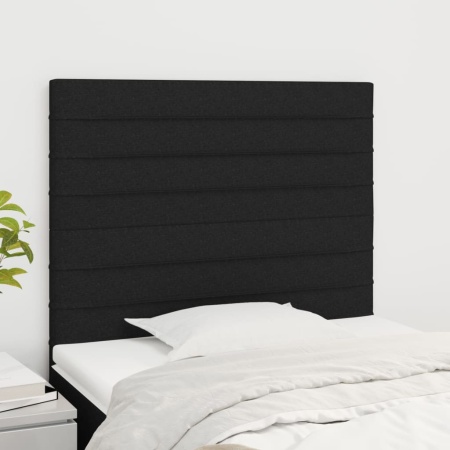 Tăblii de pat, 2 buc, negru, 100x5x78/88 cm, textil