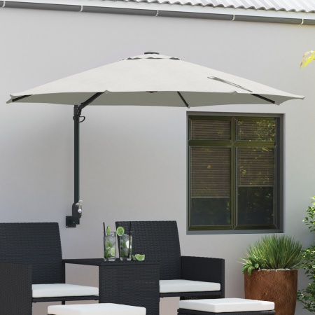 Umbrelă Cantilever Bej Poliester, Aluminiu Mare Pliabilă
