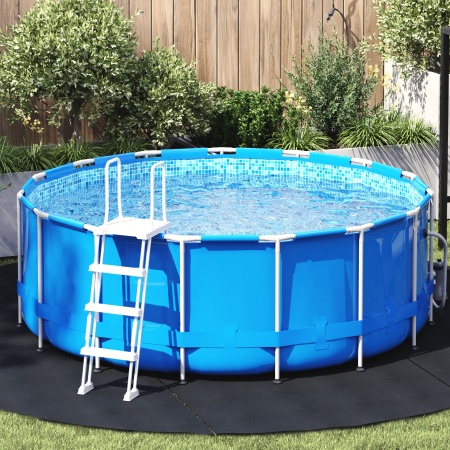 Acoperire pentru Piscină Rotundă Neagră Polietilenă Ø 306 cm