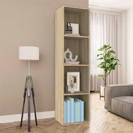 Bibliotecă/Dulap TV, stejar sonoma, 36x30x143 cm lemn prelucrat