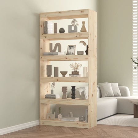 Bibliotecă/Separator cameră, 80x30x167,4 cm lemn masiv pin