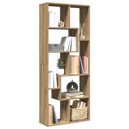 Bibliotecă/separator cameră stejar artizanal 67x25x161,5cm lemn