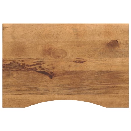 Blat birou cu decupaj curbat 80x60x2,5 cm lemn masiv mango brut