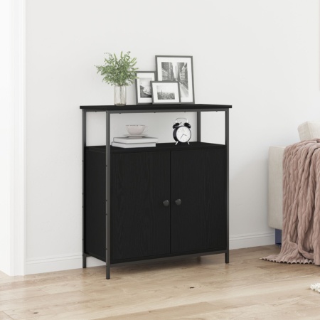 Cabinet montat pe perete Stejar negru 69,5x34x90 cm Lemn prelucrat