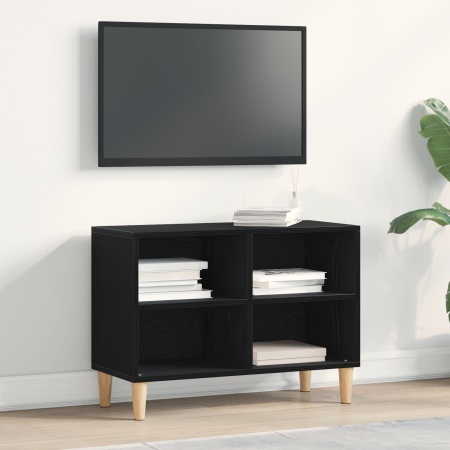 Cabinet TV din stejar negru - 69.5x30x50 cm, Fabricat din lemn prelucrat