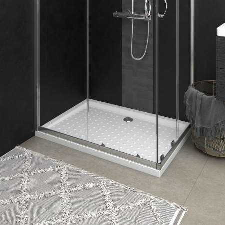 Cădiță de duș cu puncte, alb, 70x100x4 cm, ABS - Img 1