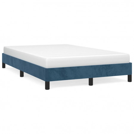 Cadru de pat, albastru închis, 120x190 cm, material textil