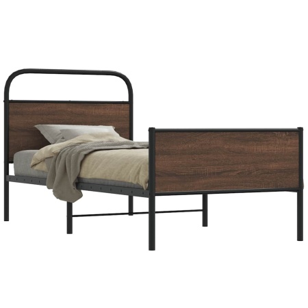 Cadru de pat fără saltea stejar maro 90x200 cm Lemn prelucrat