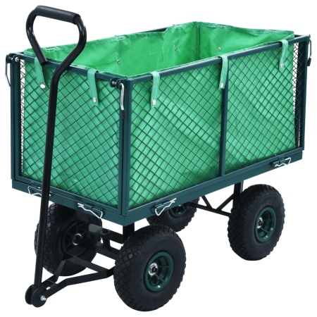 Cărucior manual de grădină, verde, 350 kg