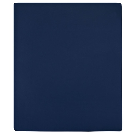 Cearșaf de pat cu elastic, 2 buc, bleumarin, 140x200 cm, bumbac