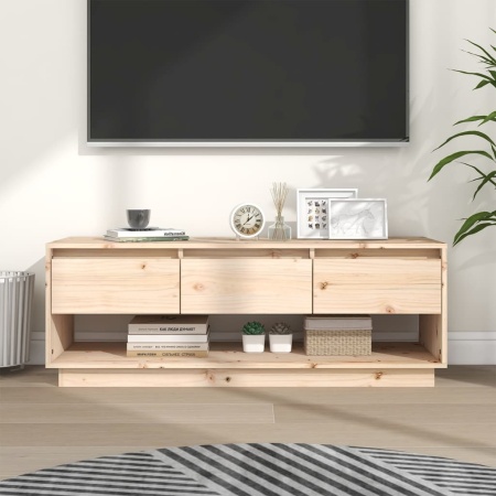 Comodă TV, 110,5x34x40 cm, lemn masiv de pin