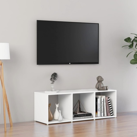 Comodă TV, alb, 107x35x37 cm, PAL