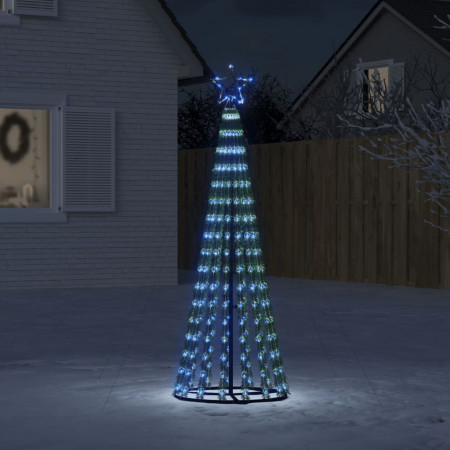 Con de lumină brad de Crăciun, 275 LED-uri, albastru, 180 cm