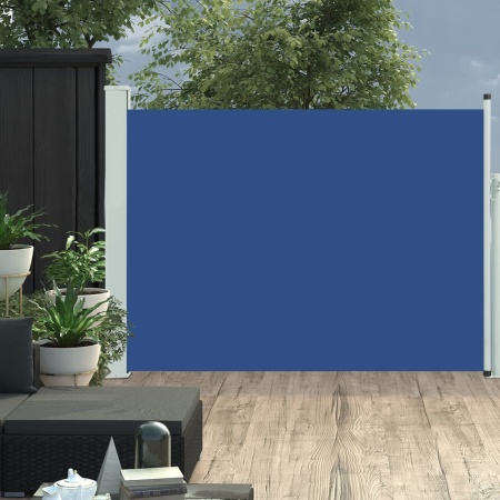 Copertină laterală retractabilă terasă, albastru, 100x500 cm