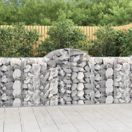 Coșuri gabion arcuite 12 buc, 200x50x100/120cm, fier galvanizat